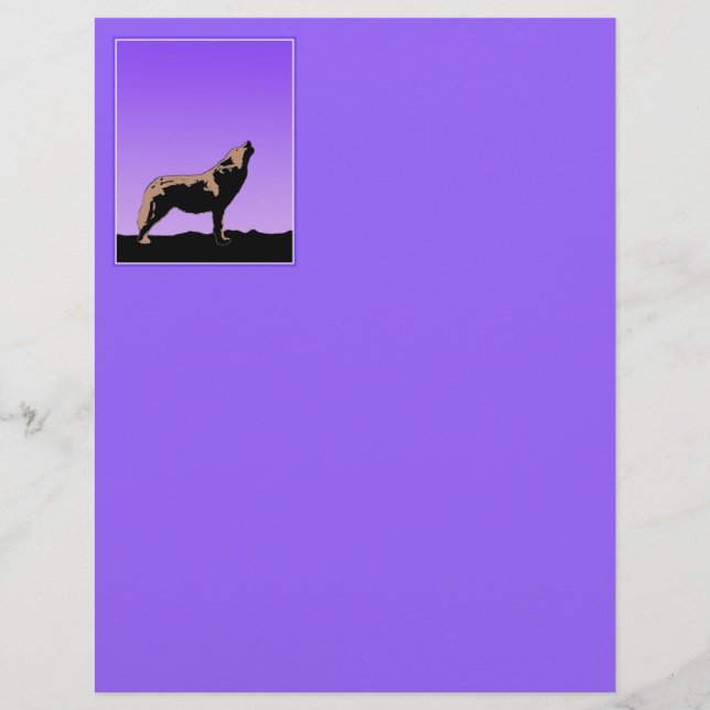 Howling Varg at Sunset - Original Wildlife Art (Framsida)