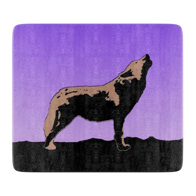 Howling Varg at Sunset - Original Wildlife Art (Framsidan)