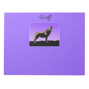 Howling Varg at Sunset - Original Wildlife Art Anteckningsblock
