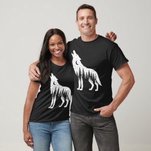 Howling Varg Forest Måne T Shirt