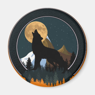 Howling Varg Full Moon Magnet