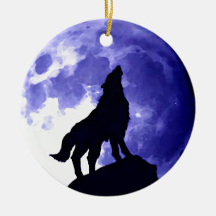 Howling Varg & Fullmoon Julgransprydnad Keramik