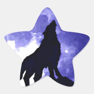 Howling Varg & Fullmoon Stjärnformat Klistermärke