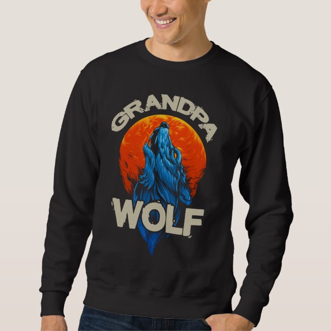 Howling Varg Grandpa Family Roligt Lång Ärmad Tröja (Framsida)