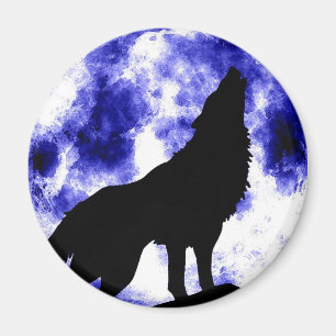 Howling Varg i Måne Magnet