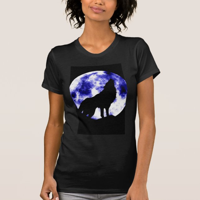 Howling Varg i Måne T-shirt (Framsida)