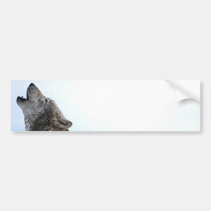 Howling Varg i Snö Bildekal