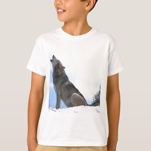Howling Varg i Snö T-shirt (Framsida)