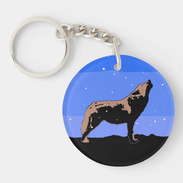 Howling Varg in Winter - Original Wildlife Art (Framsidan)