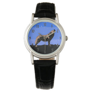 Howling Varg in Winter - Original Wildlife Art Armbandsur