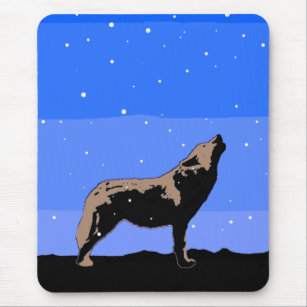 Howling Varg in Winter - Original Wildlife Art Musmatta