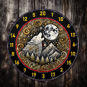 Howling Varg Inspires styrka och motståndskraft Darttavla