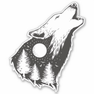 Howling Varg Klistermärken