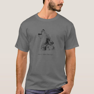 Howling Varg Lobo Aullando Sketchy Hundar T Shirt