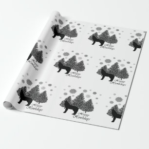 Howling Varg Lycklig Howlidays Leopard Mönster Snö Presentpapper