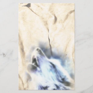 Howling Varg Native American Stationery Brevpapper