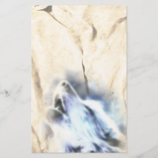 Howling Varg Native American Stationery Brevpapper
