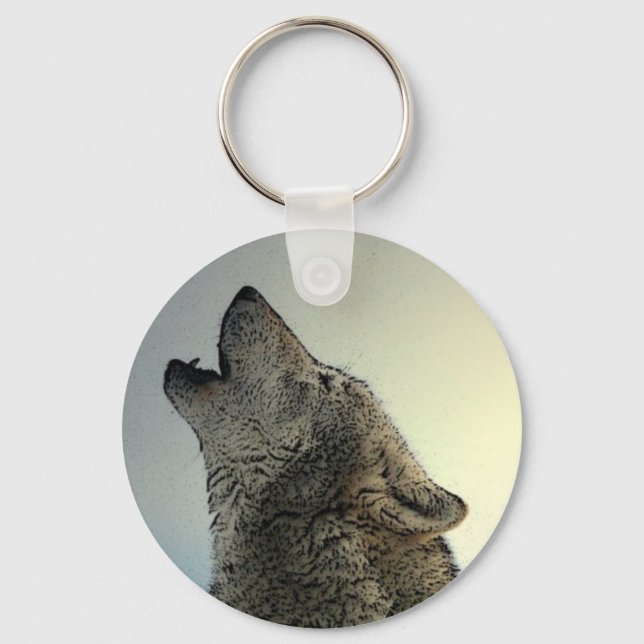 Howling Varg Nyckelring (Framsida)