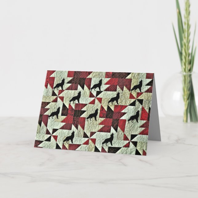 Howling Varg Quilt Kort (Framsida)