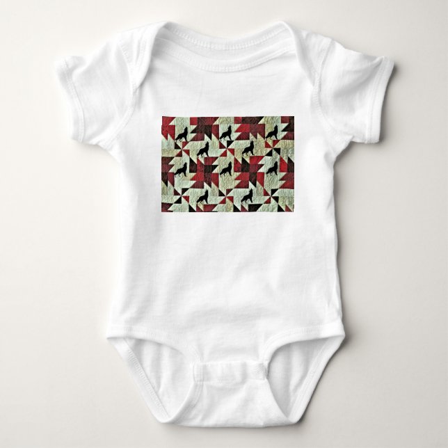 Howling Varg Quilt T Shirt (Framsida)
