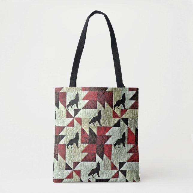 Howling Varg Quilt Tygkasse (Framsida)