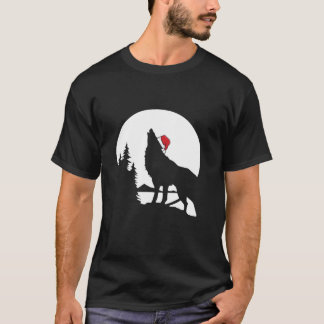Howling Varg Santa Hat jul Pajama Coola Måne T Shirt
