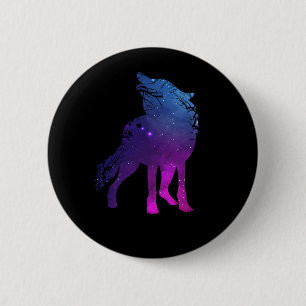 Howling Varg Silhouette Vargars Forest Animal Knapp