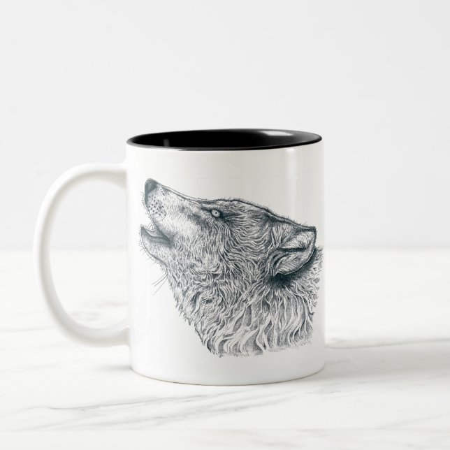 Howling Varg Två-Tonad Mugg (Vänster)