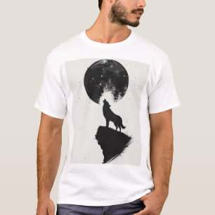 Howling-Varg under full drift - minimalistisk T-Sh T Shirt
