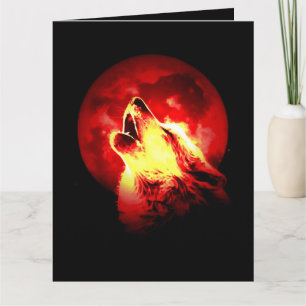 Howling Varg vid Red Night Kort