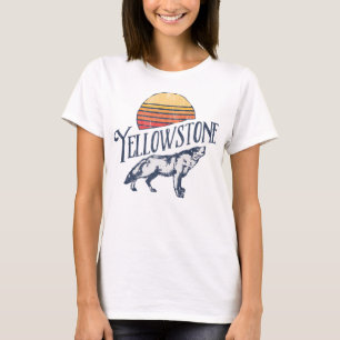 Howling Varg Yellowstone National Park Sunset Grap T Shirt