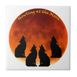 Howling vid Måne Kakelplatta