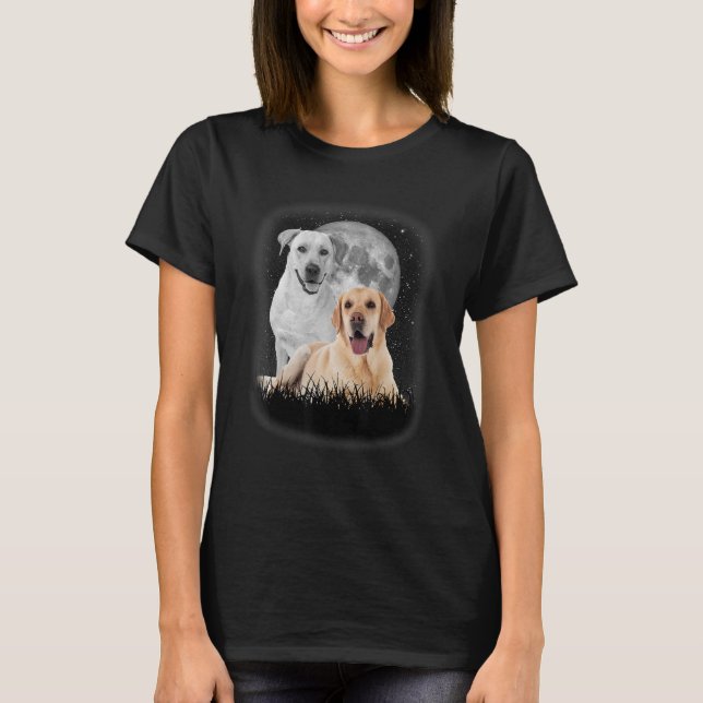 Howling vid Måne Labrador-Hund T Shirt (Framsida)