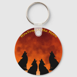 Howling vid Måne Nyckelring