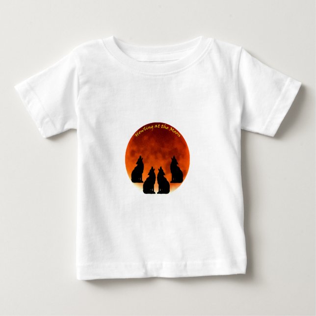 Howling vid Måne. T Shirt (Framsida)