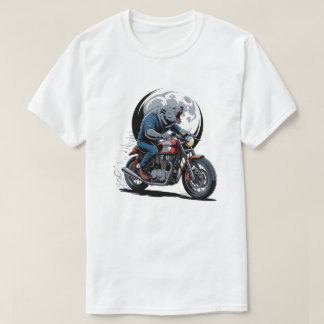 Howling Werewolf Cafe Racer Biker Full Moon T Shirt