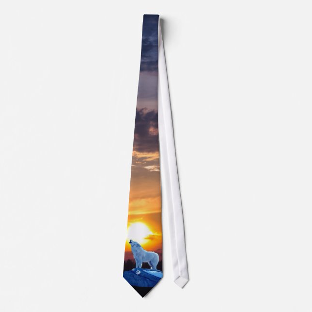 Howling White Arktis Varg & Sunset Wildlife Tie Slips (Framsida)