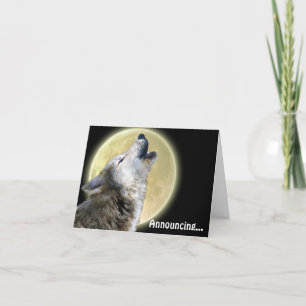 Howling Wolf Art Wildlife Annonskort Meddelande