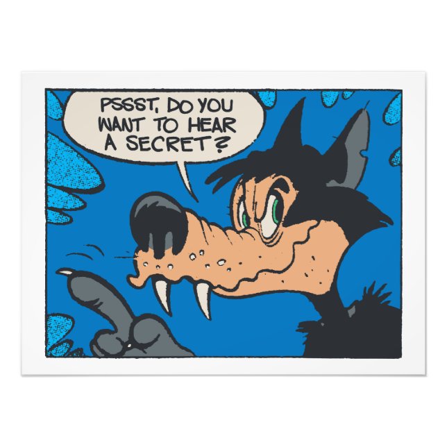 Howling Wolf Like Me • Want To Know A Secret ?  Fototryck (Framsidan)