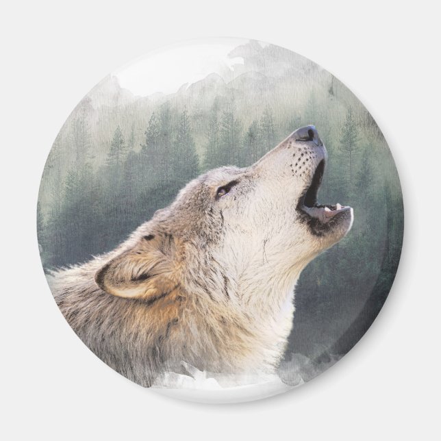 Howling Wolf Magnet (Framsidan)