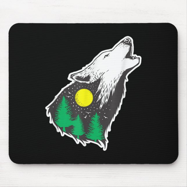 Howling Wolf Moon Forest Miljöskydd  Musmatta (Framsidan)
