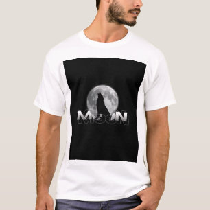 Howling Wolf Moon T-Shirt Full Moon Wolf Grafik