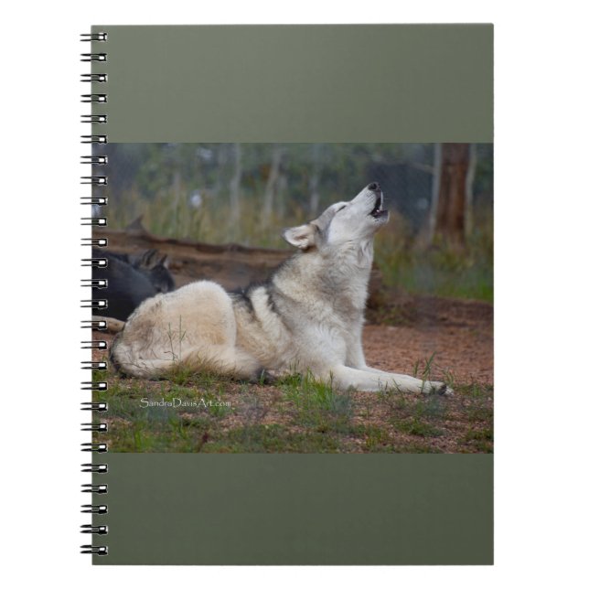 Howling Wolf Notebook Anteckningsbok (Framsidan)