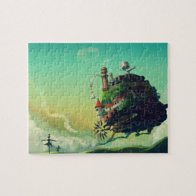 Howls Flytta Castle Puzzle Pussel (Horisontell)