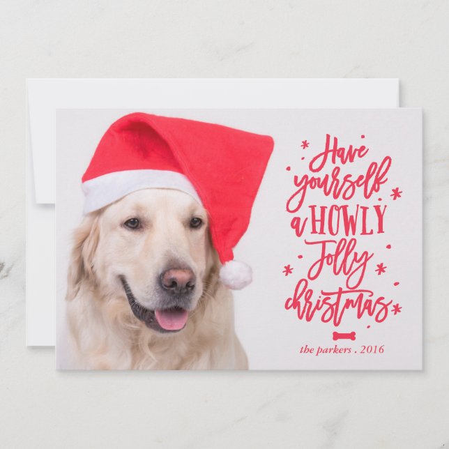 Howly jolly christmas_ Helgdag Photo Card Julkort (Framsida)