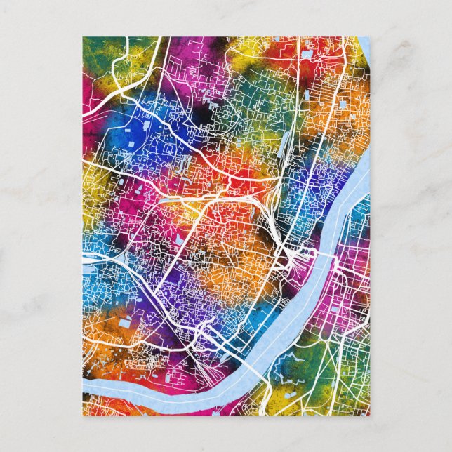 Howrah Väster Bengal City Karta Vykort (Framsida)