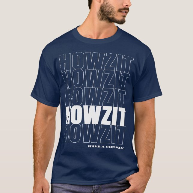 Howzit Hawaii Pidgin Hawaiian Slang T Shirt (Framsida)