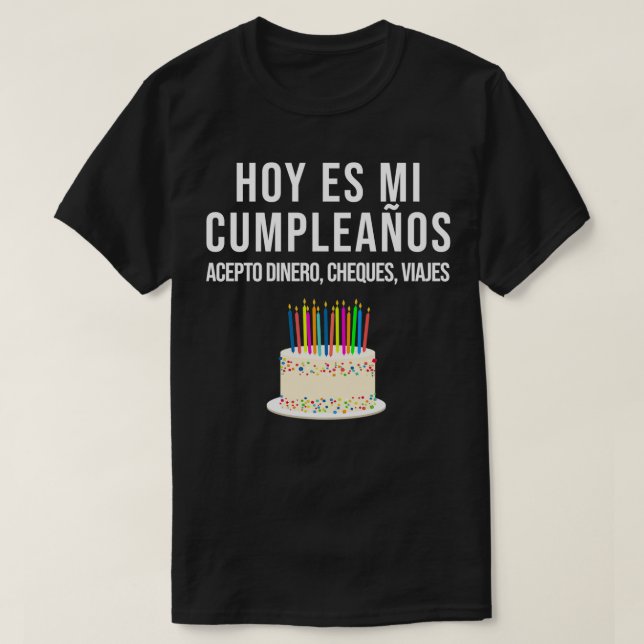 Hoy es Mi pleaos Funny Birthday Gift Spain Playe T Shirt (Design framsida)