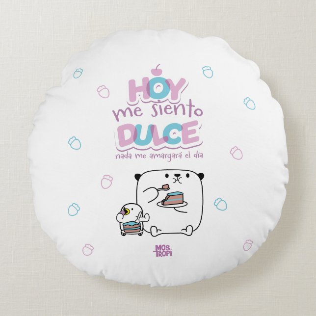 │Hoy me ciento dulce Rund Kudde (Framsidan)