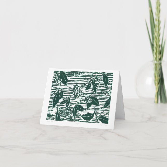 Hoya Woodblock Skriv ut tomt kort (Framsida)